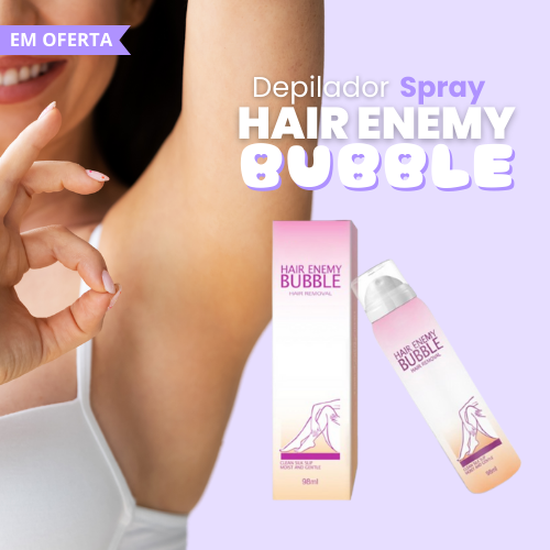 Enemy Hair Bubble: Spray Depilador Indolor + 2 Presentes Exclusivos e frete grátis