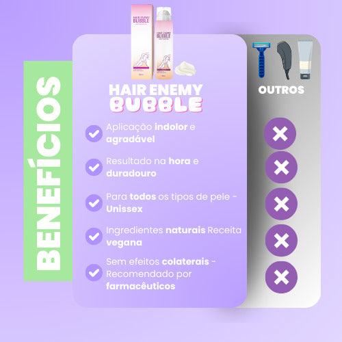 Enemy Hair Bubble: Spray Depilador Indolor + 2 Presentes Exclusivos e frete grátis