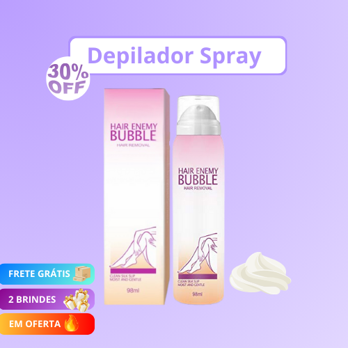 Enemy Hair Bubble: Spray Depilador Indolor + 2 Presentes Exclusivos e frete grátis